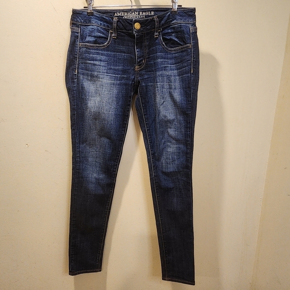 American Eagle Outfitters Women's washed blue skinny Jeans size 6 - Picture 1 of 10